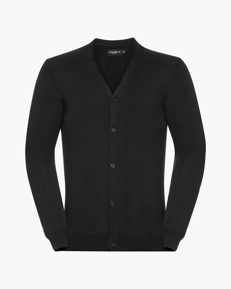 Russell V-Neck Knitted Cardigan - Custom Printed & Embroidered Workwear ...