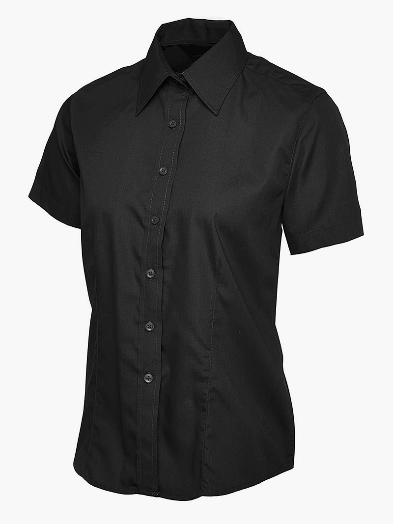 Uneek Ladies Poplin Half Sleeve Shirt - Custom Printed & Embroidered ...