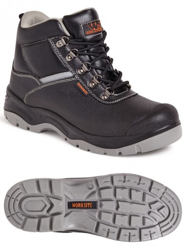 Work Site Black Grey Safety Boot - Custom Printed & Embroidered ...